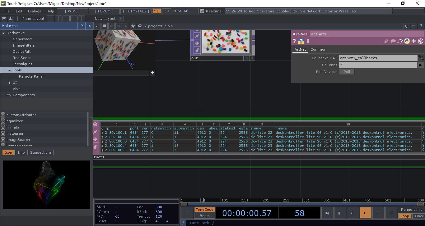 deskontroller LITE and TouchDesigner.